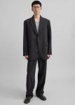 Grey Outerwear The Frankie Shop Men Beo Blazer - Dark Grey