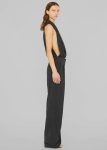Grey The Frankie Shop Christopher Esber Facile Tailored Twill Bodysuit - Speckled Black Women Tops