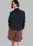 Grey The Frankie Shop Ines Thin Padded Turtleneck - Charcoal Knitwear Women