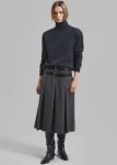 Grey The Frankie Shop Ines Thin Padded Turtleneck - Charcoal Knitwear Women