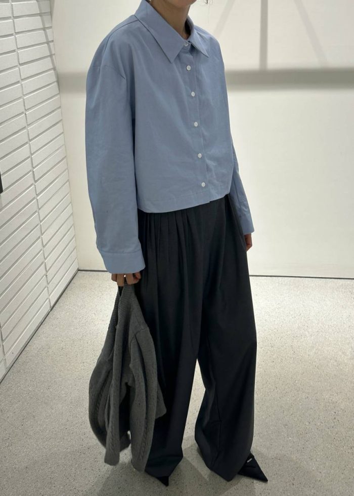 Grey The Frankie Shop Nyla Pleated Pants - Charcoal Women Bottoms