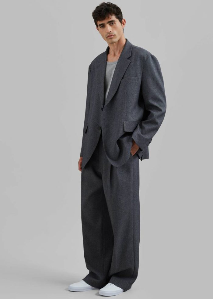 Grey The Frankie Shop Outerwear Beo Blazer - Grey Melange Men