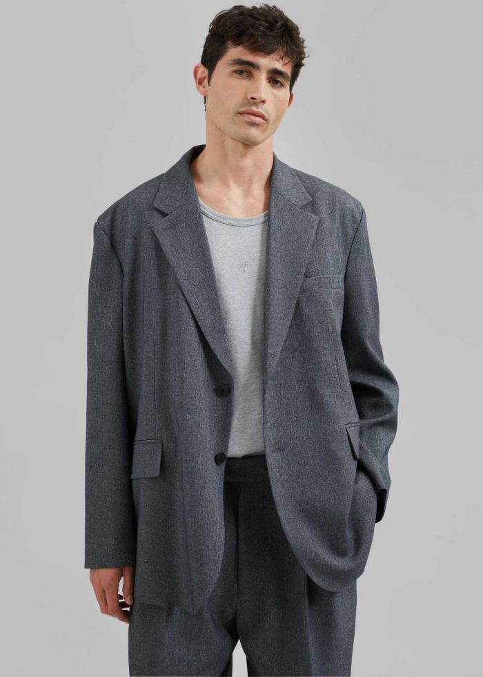 Grey The Frankie Shop Outerwear Beo Blazer - Grey Melange Men