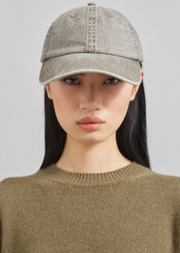 Grey The Frankie Shop Women Headwear Samsøe Samsøe Back Logo Cap - Bungee Cord