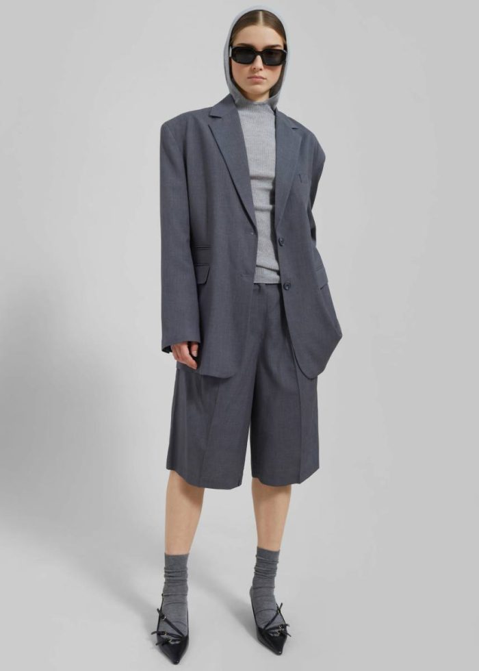 Grey Wilma Blazer - Grey Outerwear Women The Frankie Shop