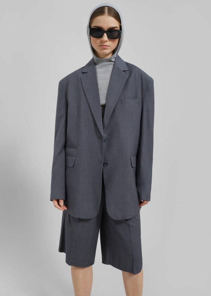 Grey Wilma Blazer - Grey Outerwear Women The Frankie Shop