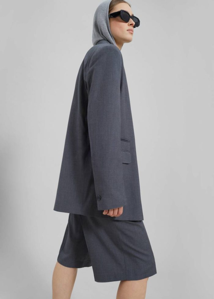 Grey Wilma Blazer - Grey Outerwear Women The Frankie Shop