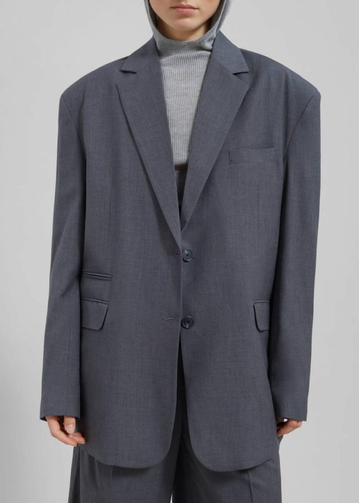 Grey Wilma Blazer - Grey Outerwear Women The Frankie Shop