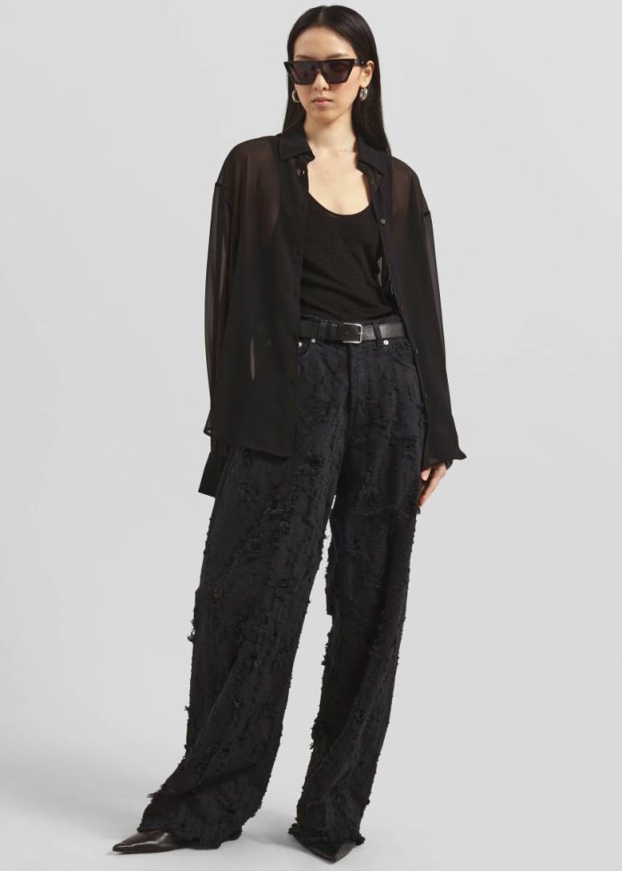 Haikure Bethany-Bull Destroy Pants - Black Women The Frankie Shop Black Bottoms