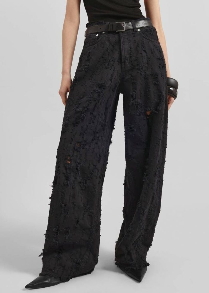 Haikure Bethany-Bull Destroy Pants - Black Women The Frankie Shop Black Bottoms
