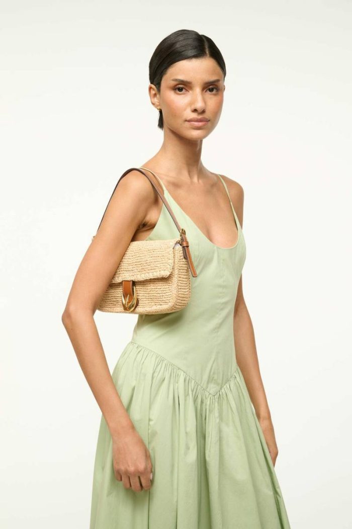 Harlow Raffia Bag Natural Tan Women Staud Shoulder