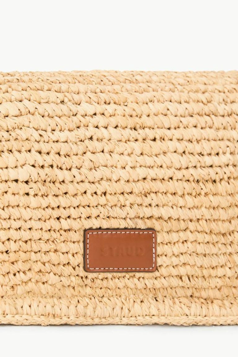 Harlow Raffia Bag Natural Tan Women Staud Shoulder