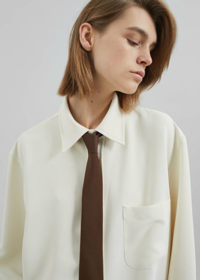 Haydon Shirt - Beige The Frankie Shop Women Tops Beige