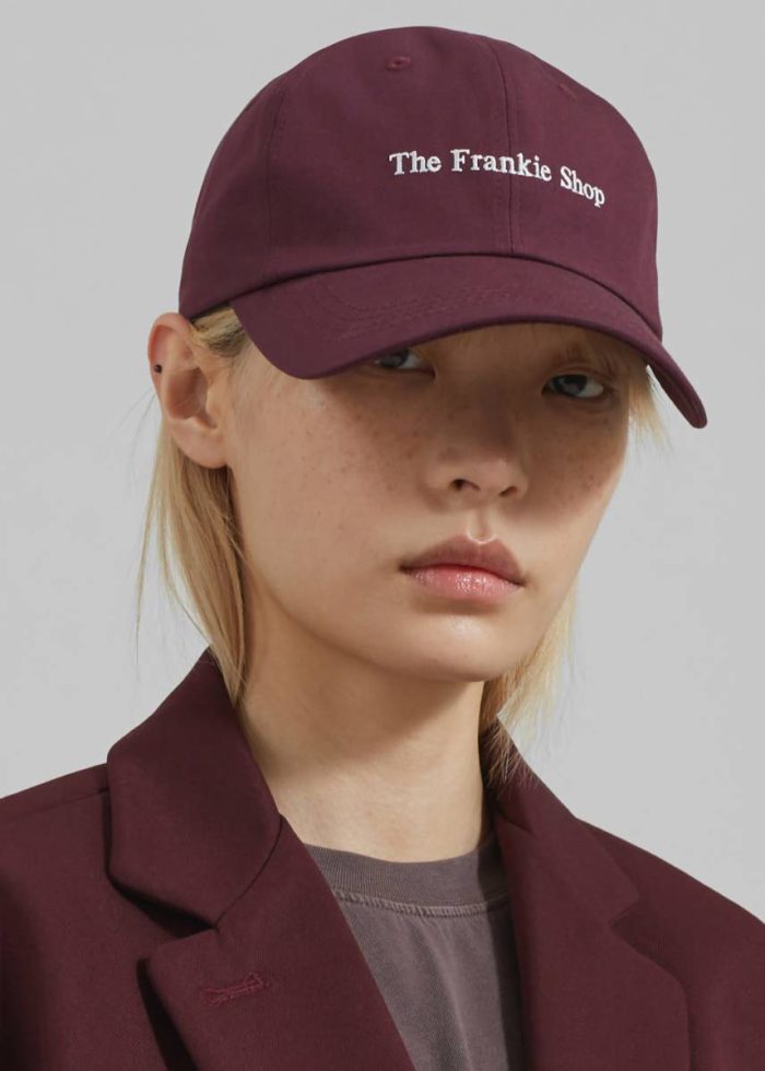 Headwear The Frankie Shop Women Frankie Baseball Cap - Burgundy Red