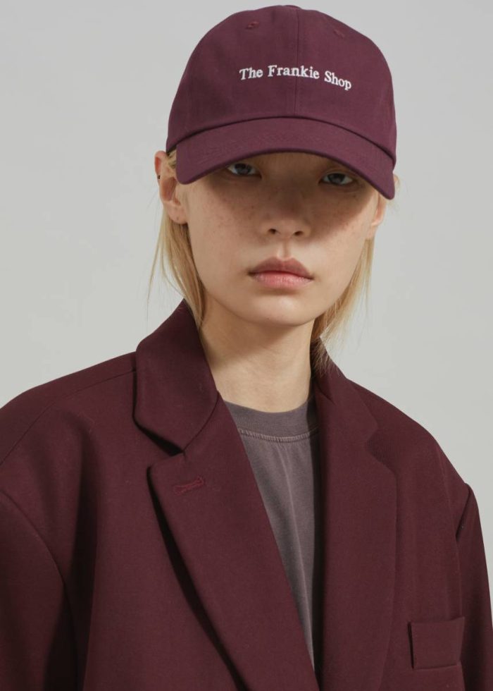 Headwear The Frankie Shop Women Frankie Baseball Cap - Burgundy Red