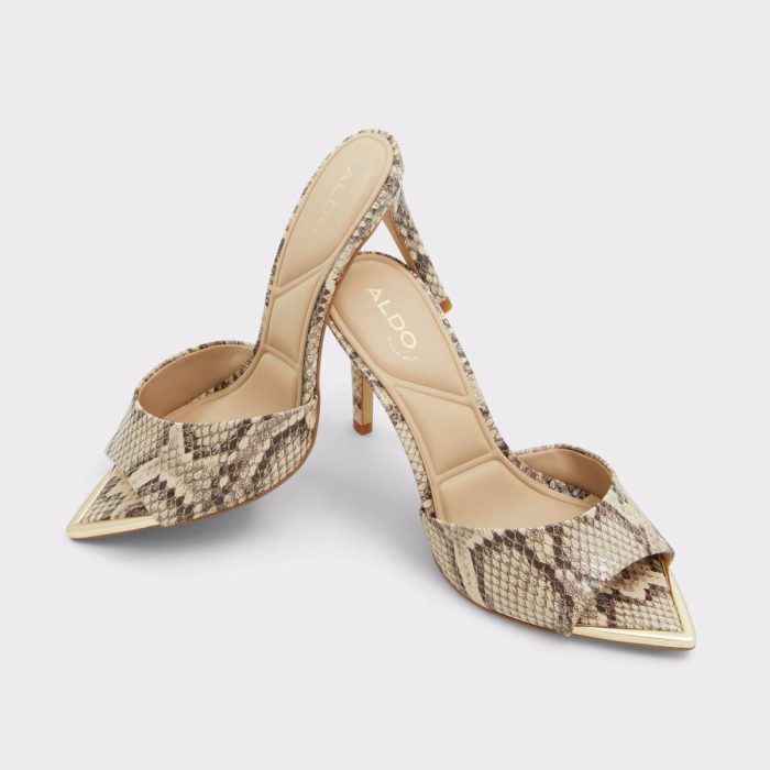 Heels Aldo Anniebrilden Brown Overflow Women's Heeled Mules Brown Overflow Women