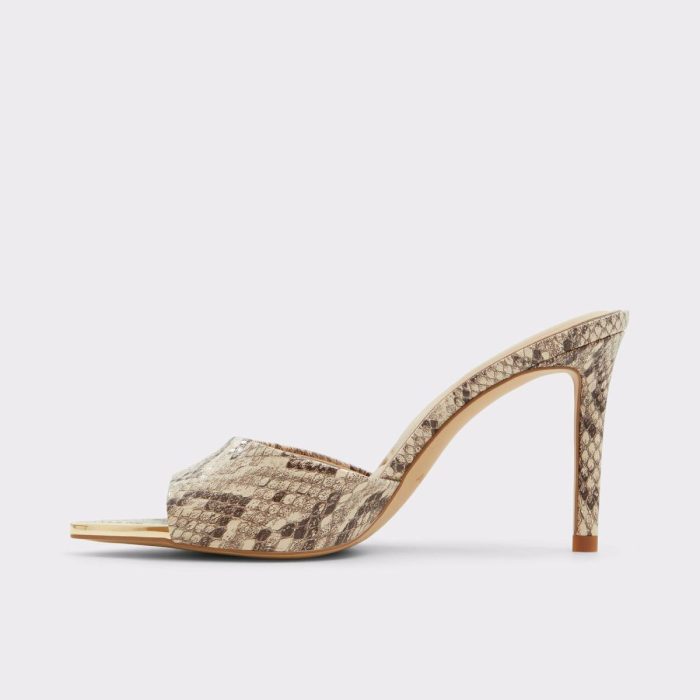 Heels Aldo Anniebrilden Brown Overflow Women's Heeled Mules Brown Overflow Women