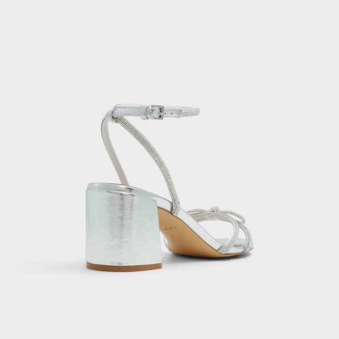 Heels Aldo Bouclette Silver Women's Block Heels Silver Women
