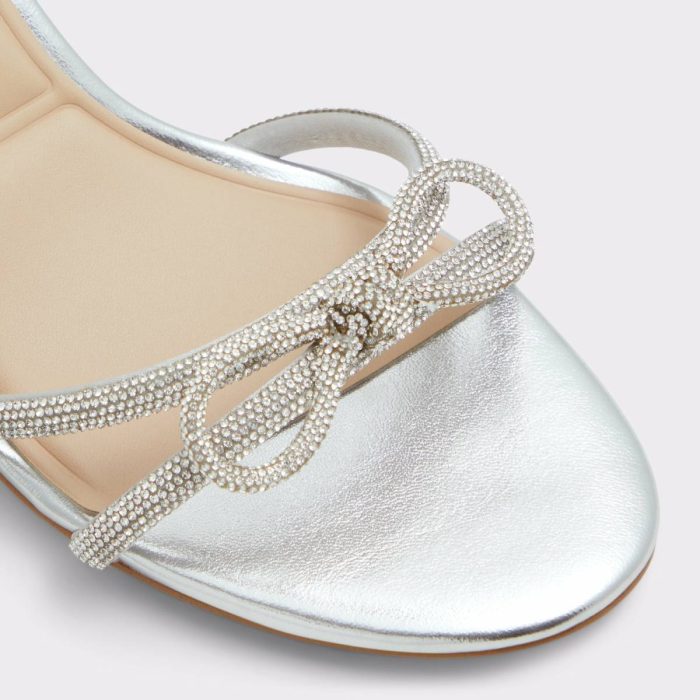 Heels Aldo Bouclette Silver Women's Block Heels Silver Women