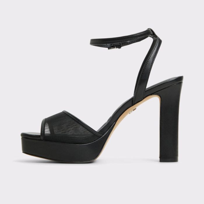 Heels Women Chicglimmer Black Women's Platform Sandals Aldo Black