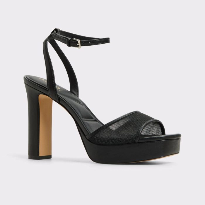 Heels Women Chicglimmer Black Women's Platform Sandals Aldo Black