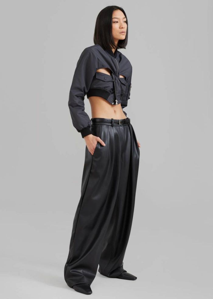 Helsinki Faux Leather Pants - Black The Frankie Shop Women Bottoms Black