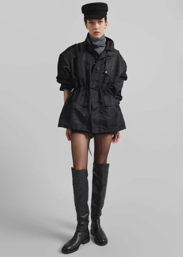 Helsta Utility Jacket - Black Women Black Outerwear The Frankie Shop
