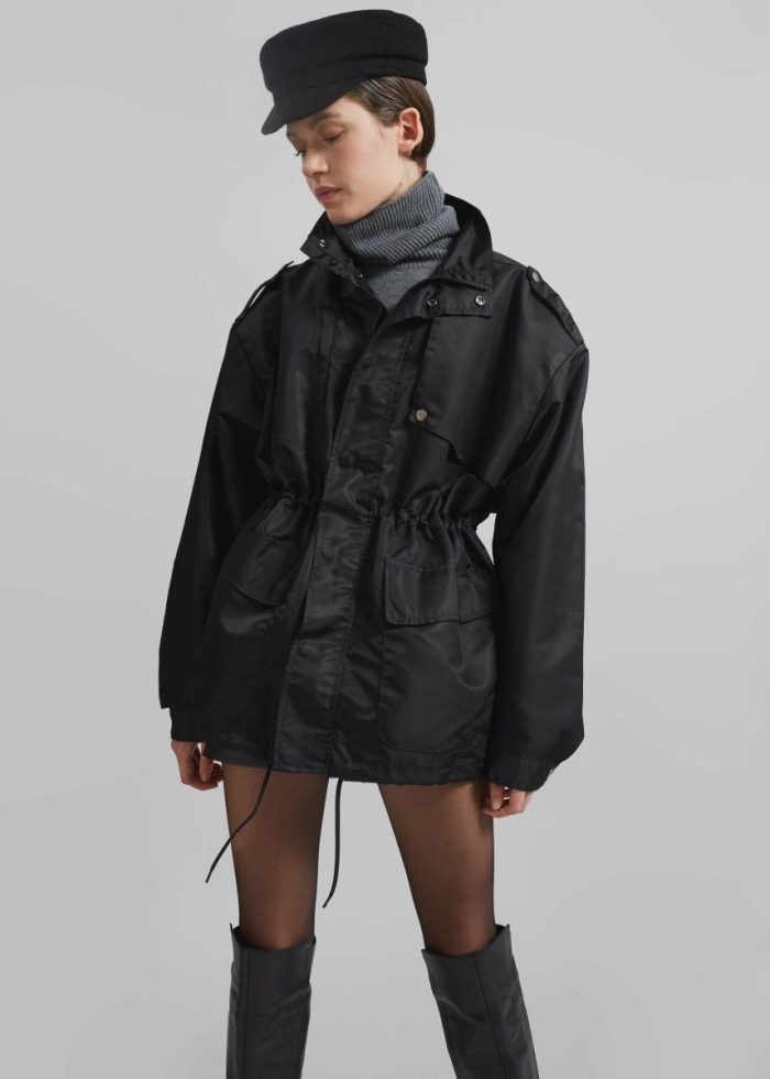 Helsta Utility Jacket - Black Women Black Outerwear The Frankie Shop