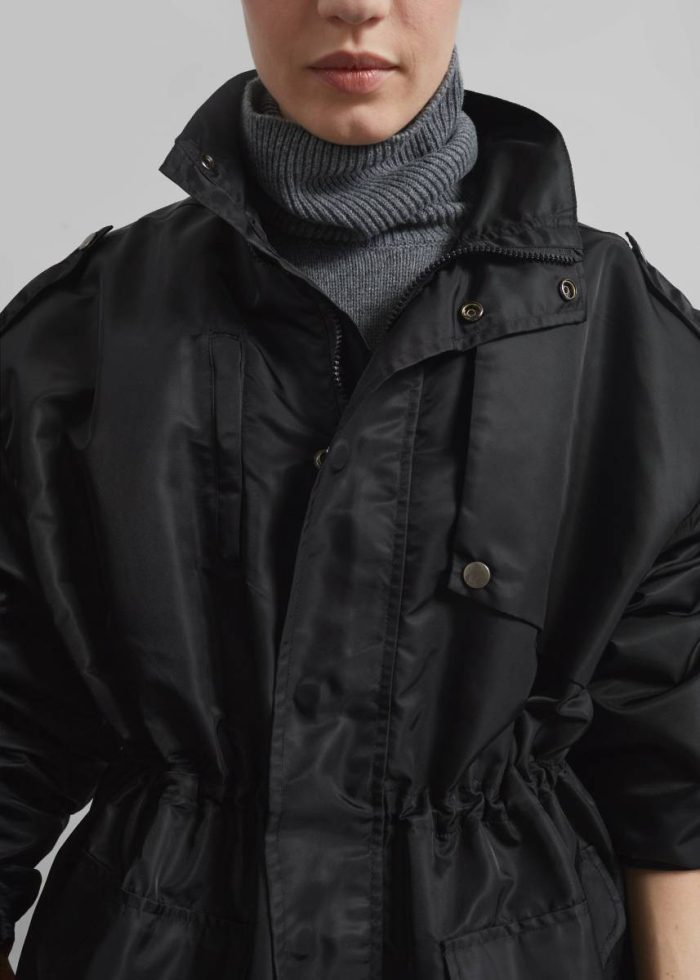 Helsta Utility Jacket - Black Women Black Outerwear The Frankie Shop