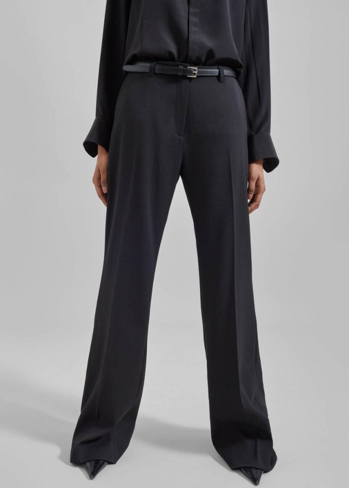 Jessie Leather Belt - Black The Frankie Shop Black Women Belts