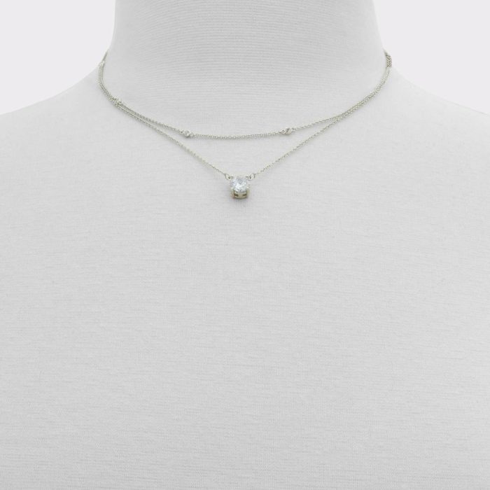Jewelry Aldo Silver/Clear Multi Women Dolonara Silver/Clear Multi Women's Necklaces