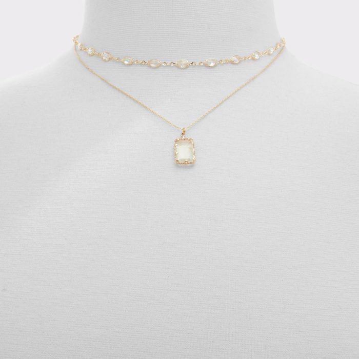 Jewelry Destinie Gold/Clear Multi Women's Necklaces Aldo Gold/Clear Multi Women