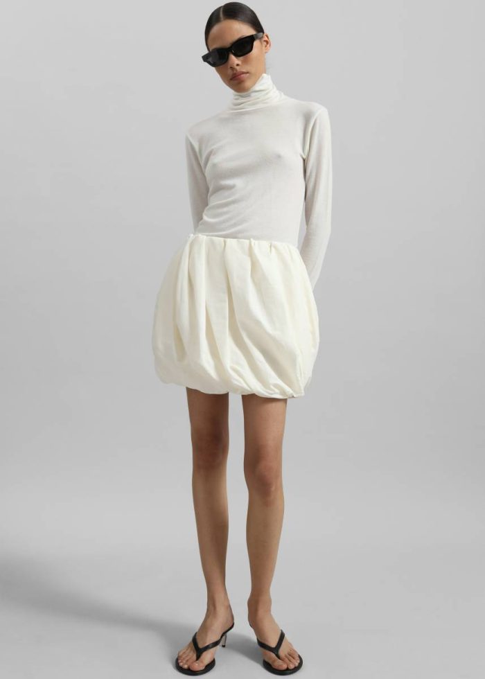 Jw Anderson Rolled Hem Skirt - Ivory The Frankie Shop Women White Bottoms