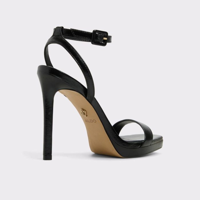 Kaathy Black Women's Strappy Sandals Black Heels Aldo Women