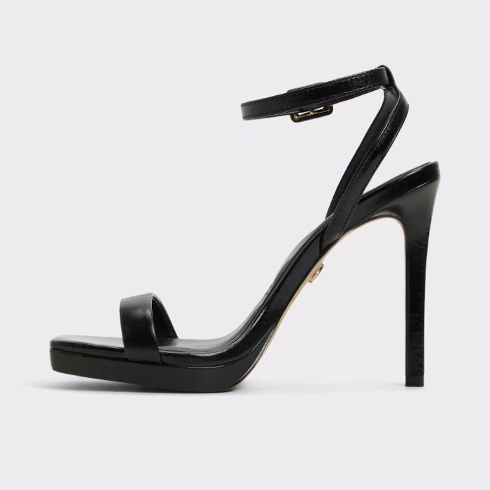 Kaathy Black Women's Strappy Sandals Black Heels Aldo Women