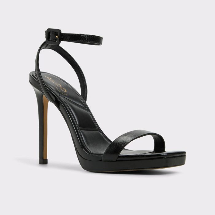 Kaathy Black Women's Strappy Sandals Black Heels Aldo Women