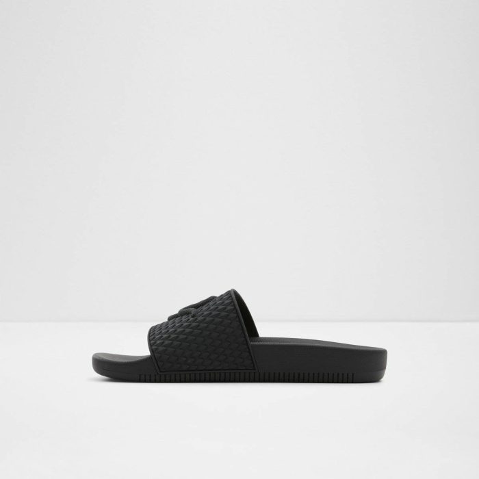 Kedau Black Men's Slides Aldo Men Sandals & Slides Black