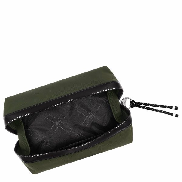 Khaki Longchamp Pouches & Cases Le Pliage Energy Pouch Khaki - Canvas Women