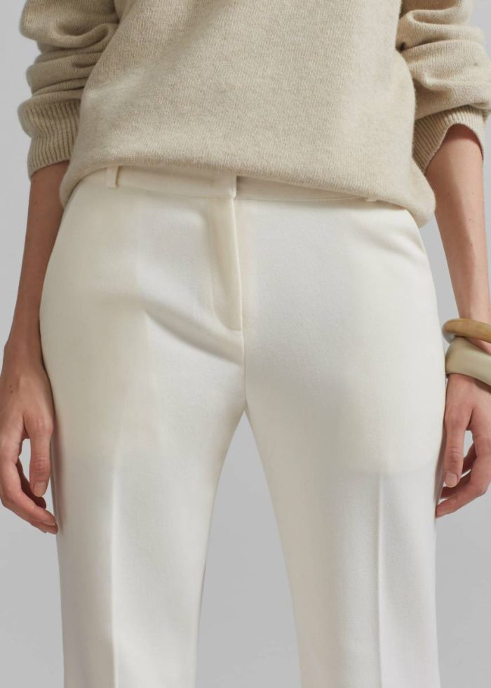 Kinsale Bootcut Pants - Ivory White The Frankie Shop Bottoms Women