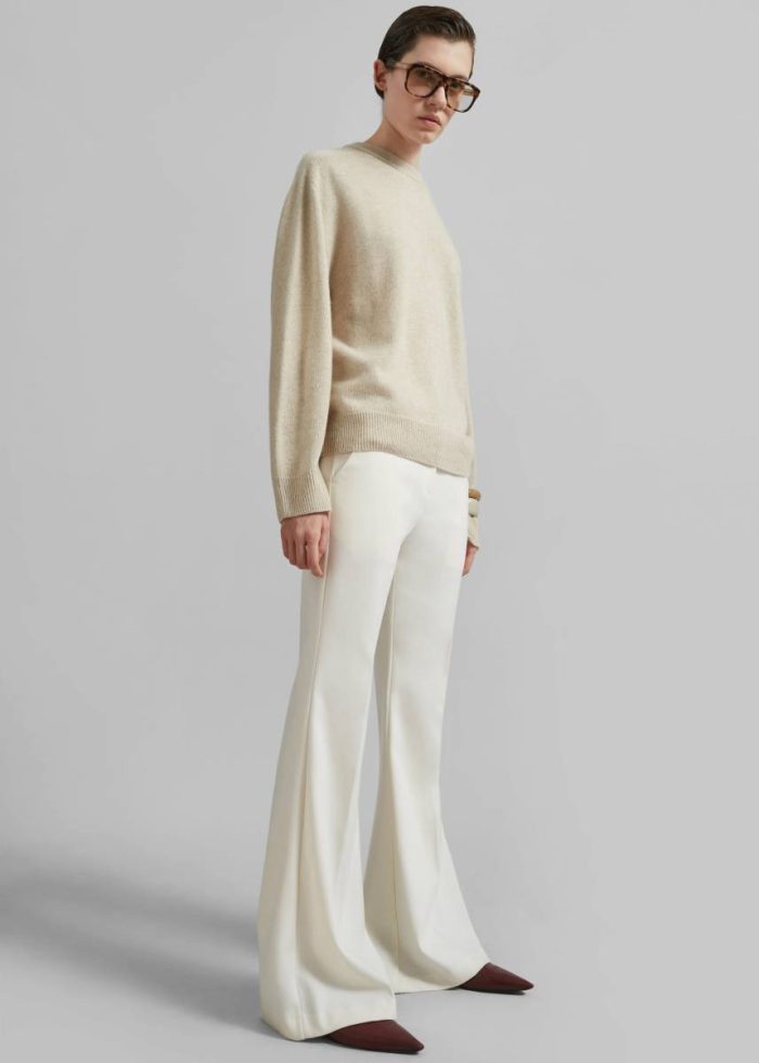 Kinsale Bootcut Pants - Ivory White The Frankie Shop Bottoms Women