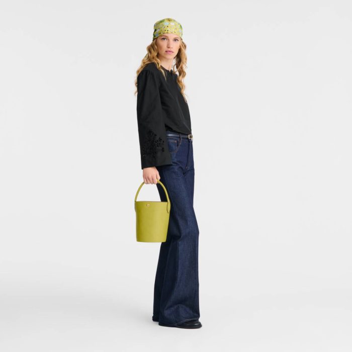 Kiwi Green Women Longchamp Épure S Bucket Bag Kiwi Green - Leather Leather Bags