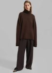 Knitwear Rhea Trapeze Turtleneck - Brown Women The Frankie Shop Brown