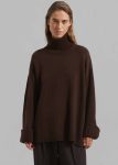 Knitwear Rhea Trapeze Turtleneck - Brown Women The Frankie Shop Brown