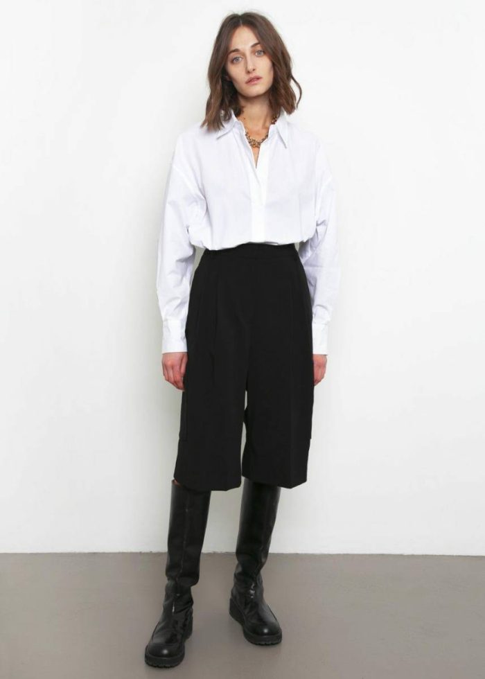 Lakely Oversized Button Down Shirt - White The Frankie Shop White Tops Women