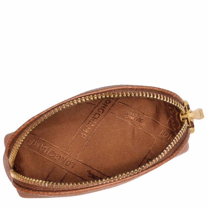 Le Foulonné Coin Purse Caramel - Leather Longchamp Cardholders & Coin Purses Caramel Women