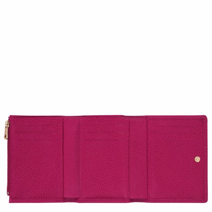 Le Foulonné Wallet Beetroot - Leather Leather Wallets Longchamp Beetroot Women