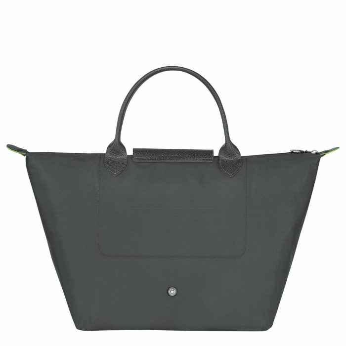 Le Pliage Green M Handbag Graphite - Recycled Canvas Longchamp Women Handbags Graphite