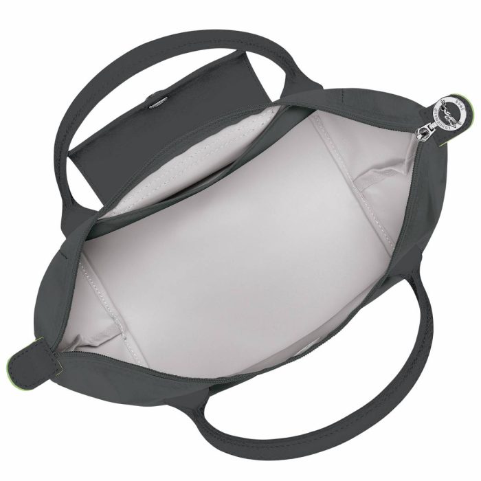 Le Pliage Green M Handbag Graphite - Recycled Canvas Longchamp Women Handbags Graphite