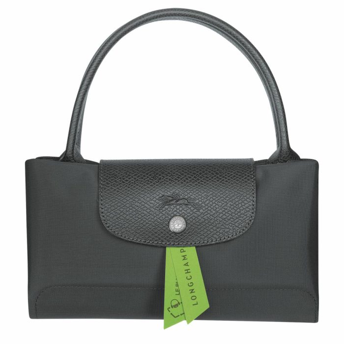 Le Pliage Green M Handbag Graphite - Recycled Canvas Longchamp Women Handbags Graphite