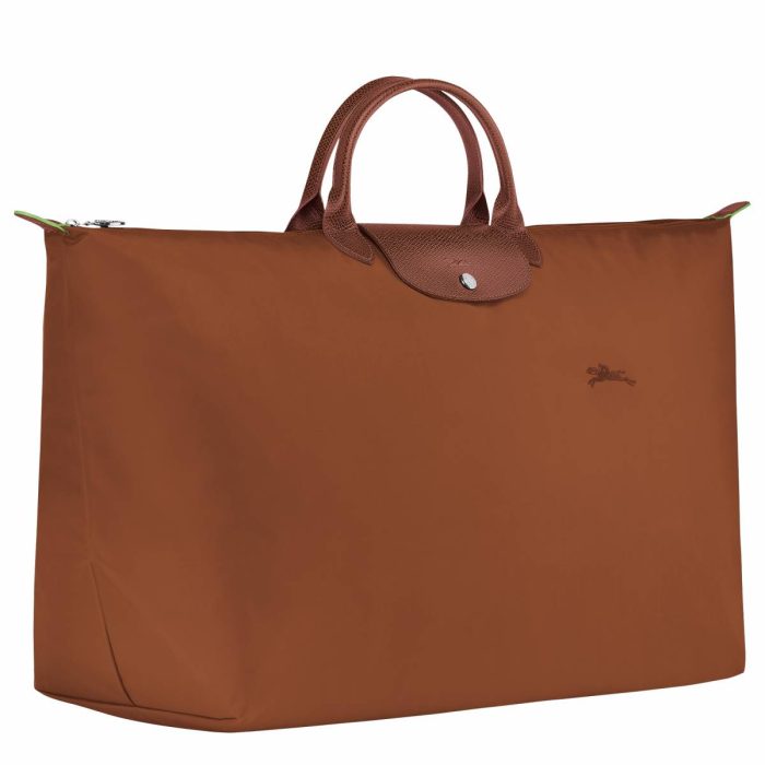 Le Pliage Green Xl Travel Bag Cognac - Recycled Canvas Cognac Longchamp Travel Bags Women